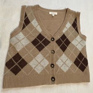 Better Be Camel Knit Vest